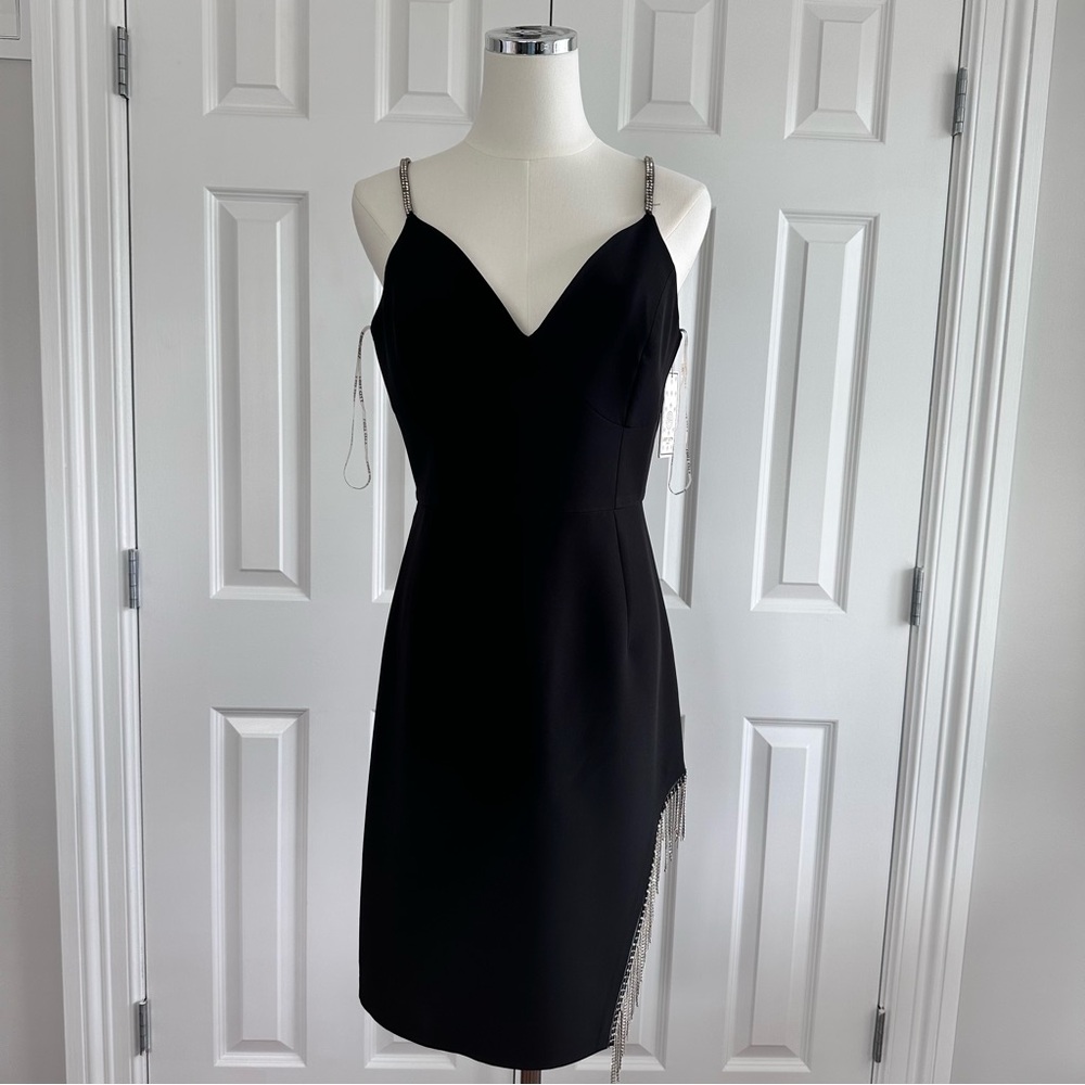 NWT Black Dress Cocktail Sweetheart Neckline New Year’s Cocktail Dress Size S